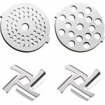Alovez - kit de remplacement pour hachoir viande �lectrique 2pcs lame de hachoir � viande 2pcs plaques ...