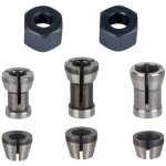 Alovez - mandrin de fraiseuse - lot de 8, collet mandrin affleureuse (6 mm, 6. 35 mm, 8 mm), pince de ...
