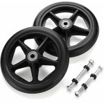 Alovez - paquet de 2 roues de remplacement en caoutchouc de 6 pouces pour fauteuils roulants, dambulateurs, ...