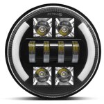 Alovez - phare led 7 pouces pour voiture et moto, rond, �tanche ip67 avec drl, clignotant, feux de croisement ...