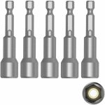 Porte embout magnetique, 10 mm 1 / 4' hexagonal douille visseuse avec rainure à changement rapide pour ... Porte embout magnetique, 10 mm 1 / 4' hexagonal douille visseuse avec rainure à changement rapide pour ...