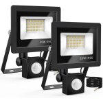 Projecteur led exterieur detecteur de mouvement 20w, 24 led projecteur ip65 etanche eclairage exterieur ...