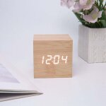 Alovez - rveil numrique, rveil matin led horloge digitale avec affichage date, temprature, 3 alarmes, ...