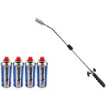 Desherbeur thermique piezo chalumeau gaz + 4 recharges desherbant thermique brule herbes