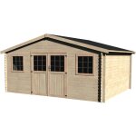 D�cor et jardin - abri de jardin bois floridan 478x398 cm - surface utile : 16, 85 m� - �paisseur : 28 ...