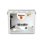 Peinture acrylique murs & plafonds blanc satin conditionnement: 5l - couleur: blanc - alpina Peinture acrylique murs & plafonds blanc satin conditionnement: 5l - couleur: blanc - alpina