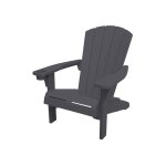 Fauteuil de jardin adirondack alpine - antracite style bois - keter