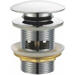 Altech - bonde clic clac champi - avec trop plein - hauteur 60 mm - laiton / chromé a43 Altech - bonde clic clac champi - avec trop plein - hauteur 60 mm - laiton / chromé a43