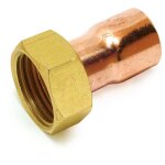Altech - raccord 2 pi�ces douille en laiton - femelle 12 x 17 vers femelle 12 - sachet de 2