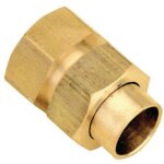 Raccord union 3 pi�ces droit - femelle 20 x 27 - 14 � souder - sachet de 2