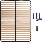 Altobuy - altolattes - pack sommier 2x20 lattes 130x190cm + pieds bleus + pied central