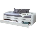 Altobuy - barbara - lit gigogne 3 couchages 90x200cm bois massif vernis blanc