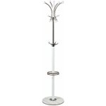 Altobuy - colombe - portemanteau bois massif blanc et chrome