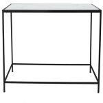 Motsa - console plateau verre imitation marbre