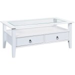 Altobuy - natur - table basse rectangulaire bois massif vernis blanc Altobuy - natur - table basse rectangulaire bois massif vernis blanc