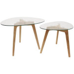 Altobuy - roch - lot de 2 tables basses gigognes verre tremp�