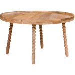 Simbal - table basse ronde �60cm manguier massif