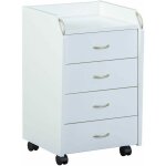 Teo - caisson 4 tiroirs sur roulettes coloris blanc