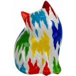 Tirelire chat pop multicolore