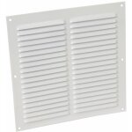 Grille alu laque blanc avec moustiquaire carre 15x15
