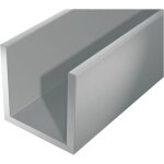 Alu - u - profil 1000 / 22x10mm argent