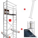 Alucombine 3. 0 - 400, hauteur de travail 4m, �chafaudage �chellee & traverse