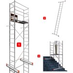 Alucombine 3. 0 - 500, hauteur de travail 5m, �chafaudage �chellee & traverse