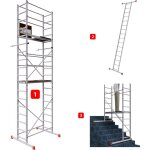 Alucombine 3. 0 - 600, hauteur de travail 6m, �chafaudage �chellee & traverse