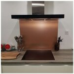 Alucouleur - crdence composite aspect alu cuivre bross - hauteur 20 cm x largeur 100 cm