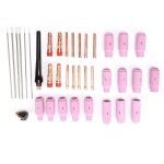 Alumina nozzle, 37pcs tig pièces Électrode tungstène alumina nozzle collet body back cap pour wp17 / ... Alumina nozzle, 37pcs tig pièces Électrode tungstène alumina nozzle collet body back cap pour wp17 / ...