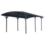 Westmann - aluminium toit arrondi carport stockholm anthracite Westmann - aluminium toit arrondi carport stockholm anthracite