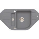 Alveus - niagara - �vier en granit 90x50 cm, avec commande de vidage, steel 1107862