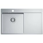 Quarto - �vier 78x48 cm, gauche, inox 1124384 - alveus