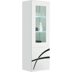 Alyssa - vitrine droite 1 porte laque brillant blanc