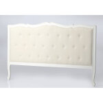 M&s - tête de lit 180 cm en bois blanc et tissu écru - charmy M&s - tête de lit 180 cm en bois blanc et tissu écru - charmy
