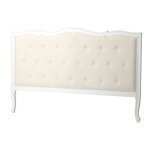 M&s - tête de lit 180 cm en bois blanc et tissu écru - charmy M&s - tête de lit 180 cm en bois blanc et tissu écru - charmy