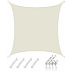 Amanka - 3x3 voile d'ombrage carre tanche - toile de jardin avec fixation en acier inox