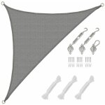 Amanka - 3x3x4, 2 voile d'ombrage triangulaire respirante - toile uv avec fixation