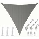 Amanka - 5x5x5 voile d'ombrage triangulaire respirante - toile de jardin uv avec fixation
