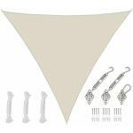 Amanka - 7x7x7 voile d'ombrage triangulaire �tanche - toile de jardin avec fixation inox