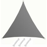 Amanka - voile d'ombrage uv 2x2x2m hdpe triangle protection solaire toile balcon gris Amanka - voile d'ombrage uv 2x2x2m hdpe triangle protection solaire toile balcon gris
