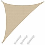 Amanka - voile d'ombrage uv 3, 6x3, 6x5, 1 hdpe triangle protection solaire toile ivoire Amanka - voile d'ombrage uv 3, 6x3, 6x5, 1 hdpe triangle protection solaire toile ivoire