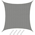 Amanka - voile d'ombrage uv - 3x3 hdpe carr� protection solaire toile toiture balcon gris