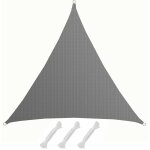 Amanka - voile d'ombrage uv 6x6x6 m hdpe triangle protection solaire toile de balcon gris