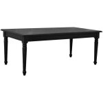 Ebuy24 - amaretta table de salle � manger 100x180 / 280, 2 extensions inclues, noir, vintage.