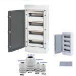 Ame distribution - coffret lectrique tanche 4 ranges de 12 modules ip65 + borniers et 40 presses - ...