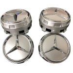 Amg mercedes benz alloy silver badges wheel center caps 75mm 4pcs