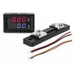 Amp�rem�tre voltm�tre num�rique led, dc 0 - 100v 0 - 50a, avec shunt externe 50a, panneau de jauge multim�tre ...