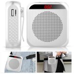 Amplificateur de voix portable - haut - parleur rechargeable avec casque micro - batterie 2200 mah - ...