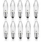 Ampoule e10 34v 3w bougie, 30lm blanc chaud 2700k, ampoule bougie e10 pour arche lumineuse, arbre de ...